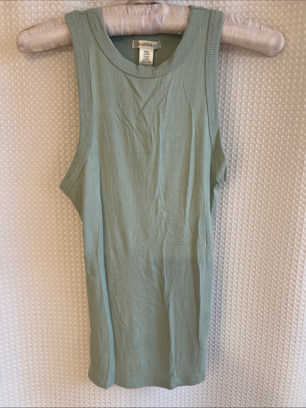 Bozzolo Light Sage Ribbed Tank Women’s S